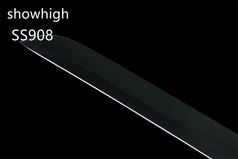 handmade black 1065steel katana sword ss908