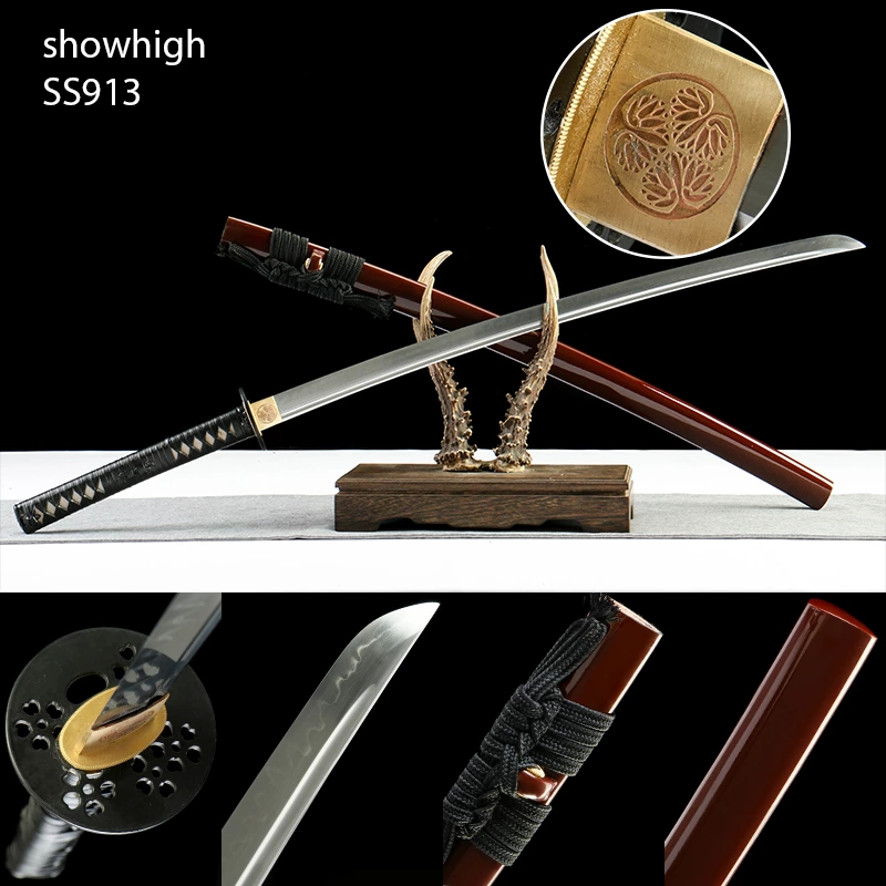handmade T10 real hamon katana sword SS913