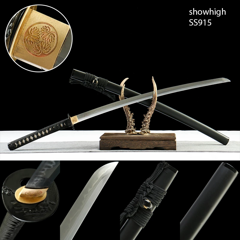 handmade T10 real hamon katana sword ss915