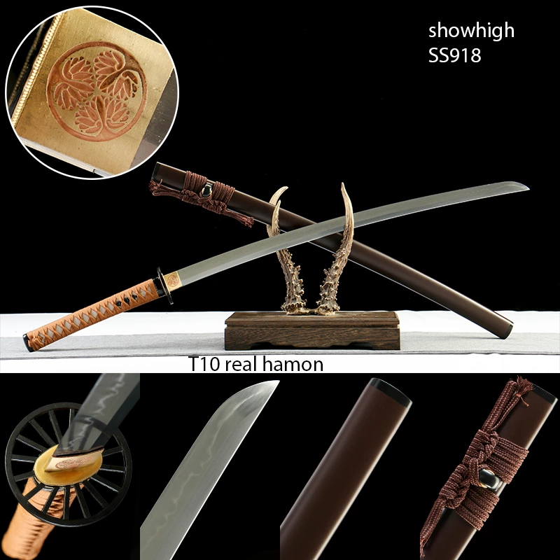 handmade T10 real hamon katana sword SS918