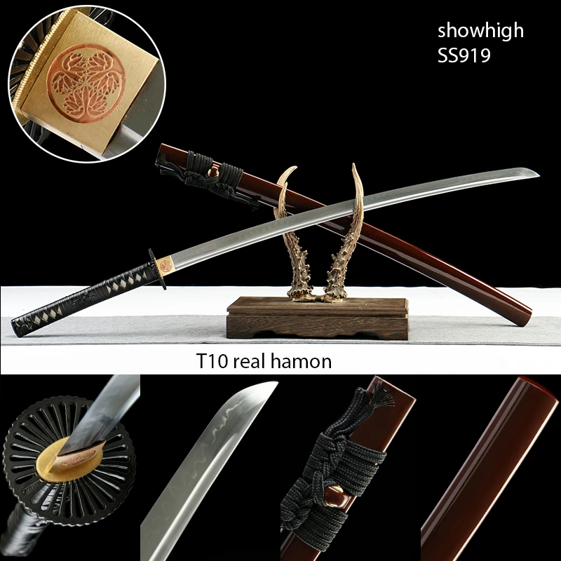 handmade T10 real hamon katana sword SS919