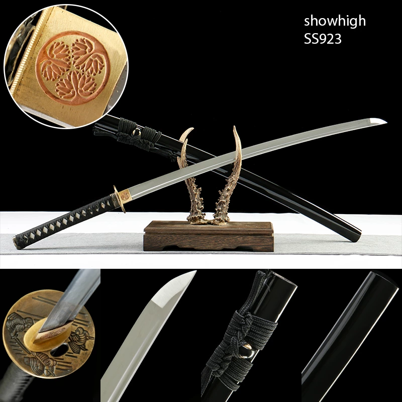 handmade 1065steel katana swords  real rayskin SS923