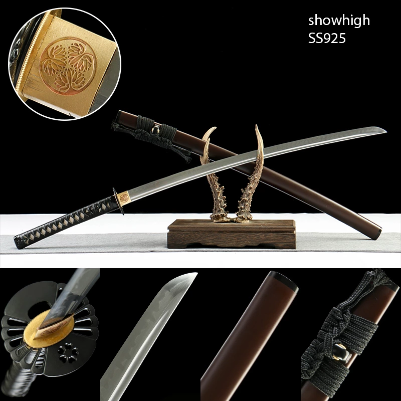 handmade T10 real hamon katana sword SS925