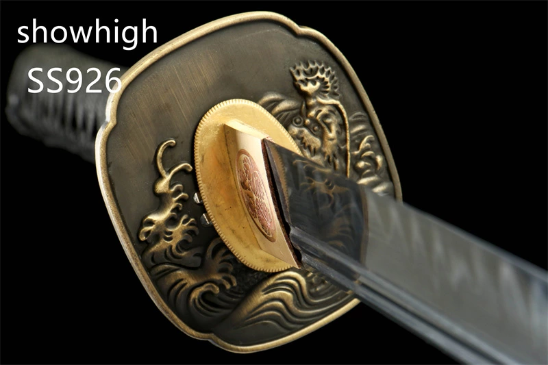 handmade T10 real hamon real rayskin katana sword SS926
