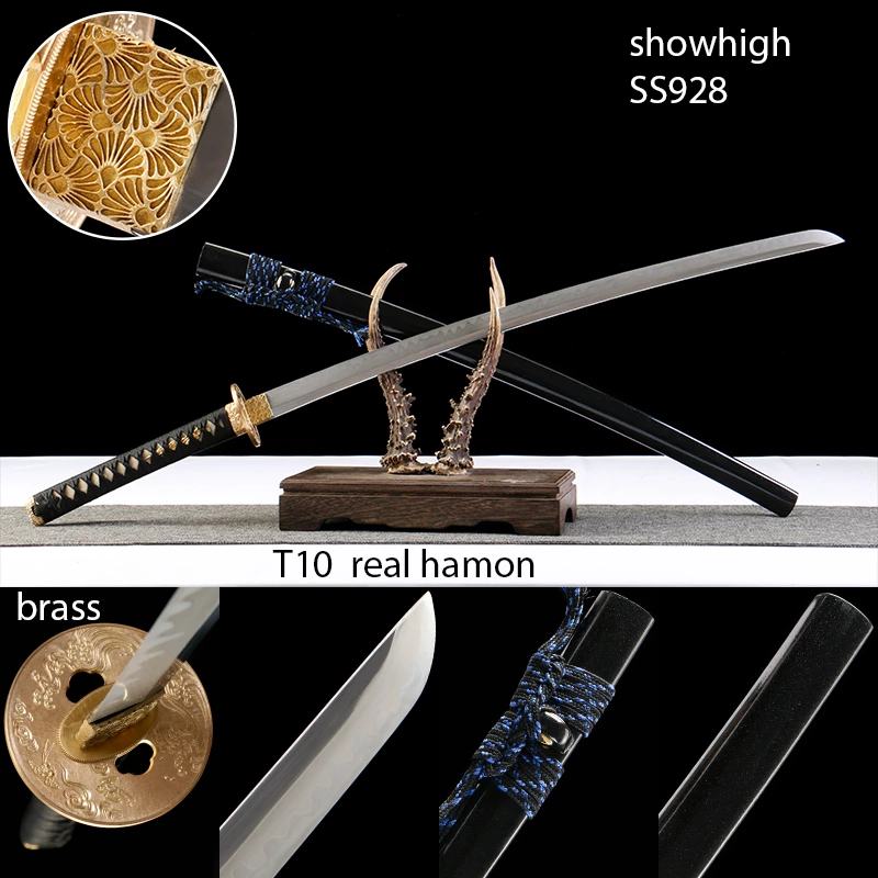 handmade T10 real hamon katana sword SS928