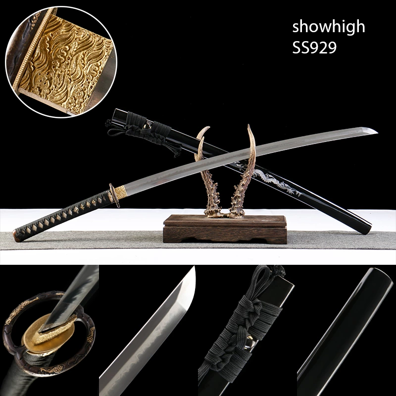handmade T10 real hamon dragon katana sword SS929