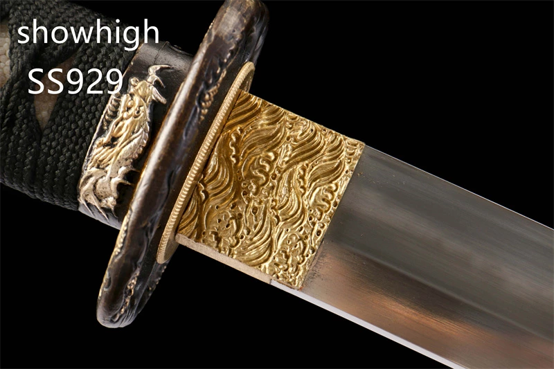 handmade T10 real hamon dragon katana sword SS929