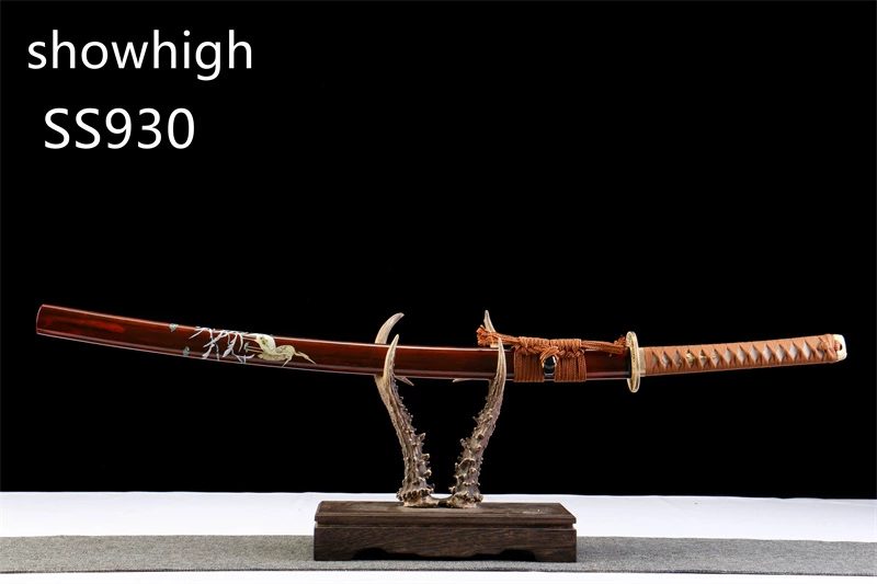 handmade T10 real hamon manul grind sunken blade SS930