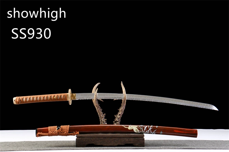 handmade T10 real hamon manul grind sunken blade SS930