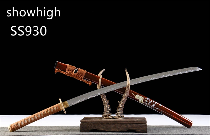 handmade T10 real hamon manul grind sunken blade SS930