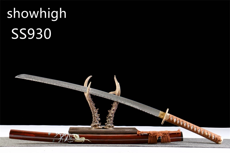 handmade T10 real hamon manul grind sunken blade SS930
