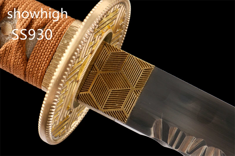 handmade T10 real hamon manul grind sunken blade SS930