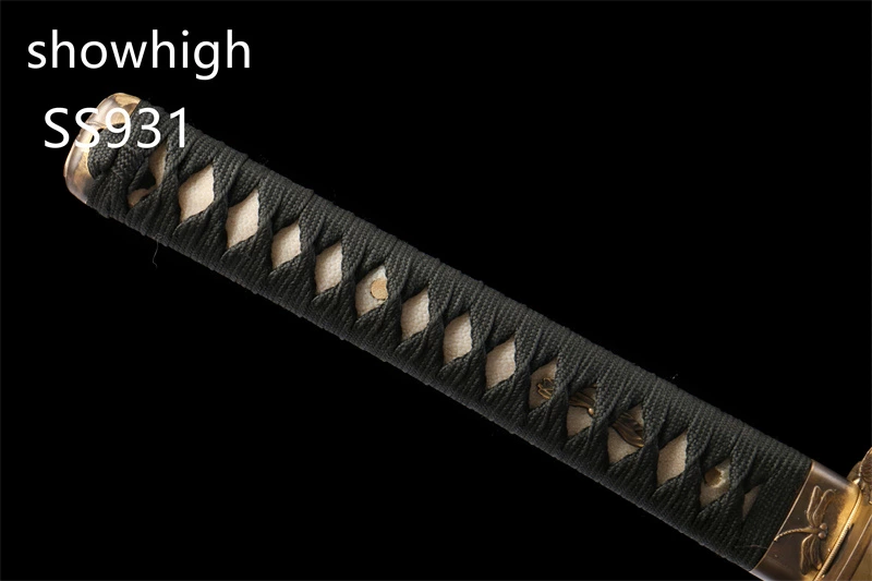 handmade damascus real hamon 3 brightness steel katana sword SS931